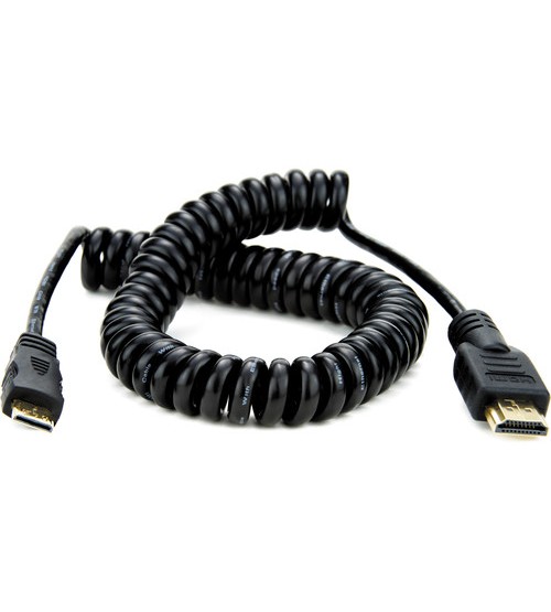 Atomos Full HDMI to Mini HDMI Coiled Cable 50cm-60cm (ATOMCAB009) 